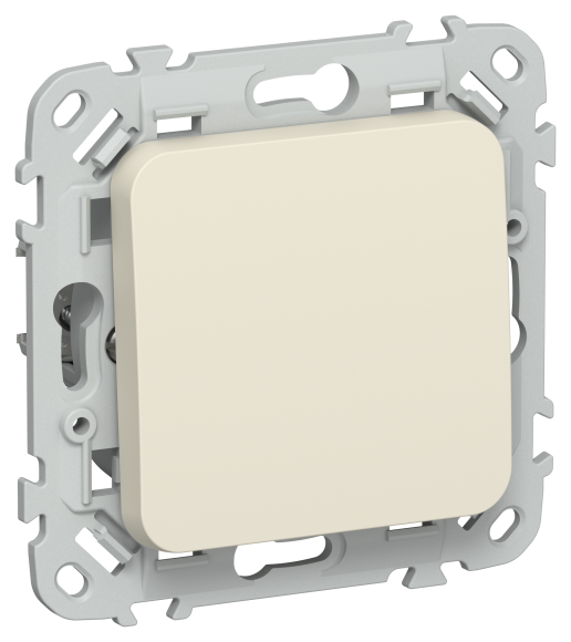 IEK FLITE Выключатель 1-клавишный кнопочный проходной 10А ВС61-2-0-ФлСл сливочный IEK, FI-V18-0-10-1-K86