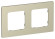 IEK FLITE Рамка 2-местная РУ-2-К-ФлШ шампань IEK, FI-M22-32-20-K37, Classic