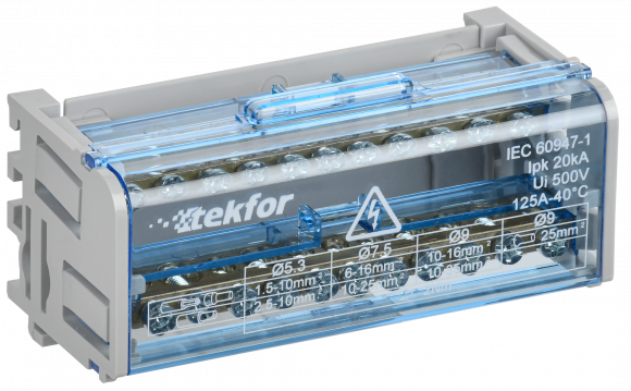IEK TEKFOR Шины на DIN-рейку (кросс-модуль) ШНК 2х11 L+PEN IEK, TF-DN10-2-11-050