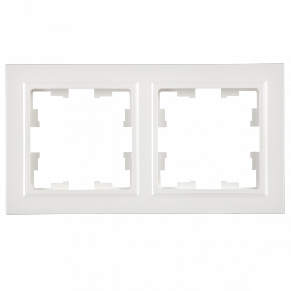 IEK BRITE Рамка 2-местная РУ-2-БрБ белый , BR-M22-K01