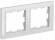 IEK BRITE Рамка 2-местная РУ-2-БрБ белый , BR-M22-K01