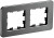IEK BRITE Рамка 2-местная РУ-2-1-Бр металл титан RE IEK, BR-M22-M-01-K48