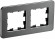 IEK BRITE Рамка 2-местная РУ-2-1-Бр металл титан RE IEK, BR-M22-M-01-K48