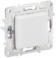 SKANDY Выключатель 1-клавишный 10А SK-V01W арктический белый , SK-V10-0-10-K01