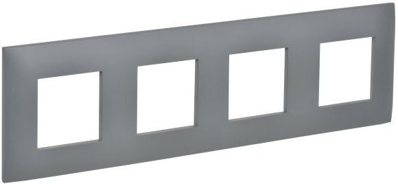 IEK SKANDY Рамка 4-местная SK-F04Gr серый , SK-M42-K03
