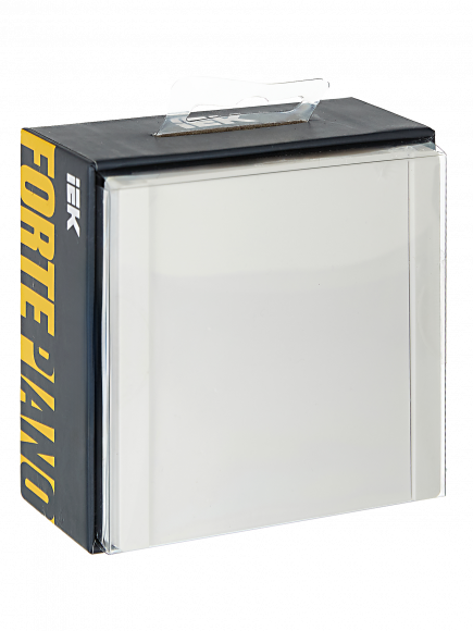 IEK FORTE&PIANO Выключатель 1-клавишный проходной 10А FP203 белый , FP-V12-0-10-1-K01