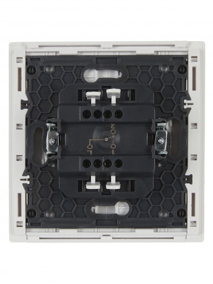 IEK FORTE&PIANO Выключатель 1-клавишный проходной 10А FP203 белый , FP-V12-0-10-1-K01