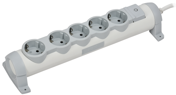 IEK COMFORT Удлинитель У05К 5 мест 2P+PE 1,5м 3х1,5мм2 16А белый IEK, 694631