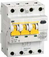 KARAT Автоматический выключатель дифференциального тока АВДТ 34 C20 30мА тип A IEK, MAD22-6-020-C-30