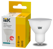 Лампа светодиодная ALFA PAR16 софит 10Вт 230В 4000К GU10 (6шт)IEK, LLA-PAR16-10-230-4-GU10-6