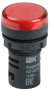 IEK Лампа AD22DS(LED)матрица d=22мм красный 110В AC/DC IEK, BLS10-ADDS-110-K04