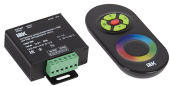 Контроллер с ПДУ радио RGB 3 канала 12В 4А 144Вт черный IEK, LSC1-RGB-144-RF-20-12-B