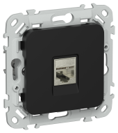 FLITE Розетка компьютерная RJ45 категория 5Е STP РК5е-1-1-ФлЧ черный IEK, FI-K11-1-K02 FLITE Розетка компьютерная RJ45 категория 5Е STP РК5е-1-1-ФлЧ черный IEK, FI-K11-1-K02