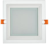 LIGHTING Светильник светодиодный ДВО 1624 со стеклом квадрат 12Вт 4000К IP20 IEK, LDVO0-1624-12-4000-K01