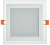 IEK LIGHTING Светильник светодиодный ДВО 1624 со стеклом квадрат 12Вт 4000К IP20 IEK, LDVO0-1624-12-4000-K01