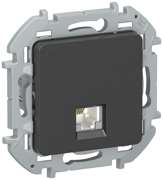 IEK IEKINSPIRIA Розетка телефонная RJ11 6738231 антрацит IEK