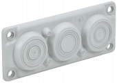 TITAN Ввод кабельный мембранный 6 отверстий d=6-59мм IP65 серый IEK, TI-00D-MC-006-65