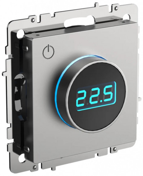 IEK BRITE Термостат электронный с индикацией ТС10-1-БрС сталь IEK, BR-RT11-K46