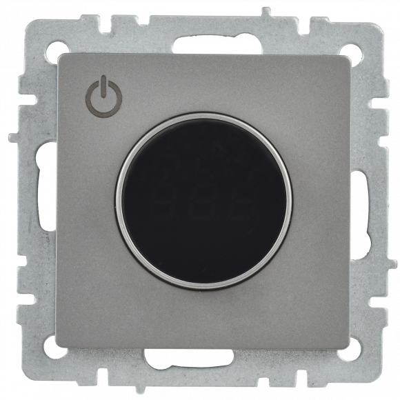 IEK BRITE Термостат электронный с индикацией ТС10-1-БрС сталь , BR-RT11-K46