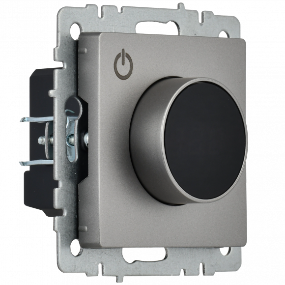 IEK BRITE Термостат электронный с индикацией ТС10-1-БрС сталь , BR-RT11-K46