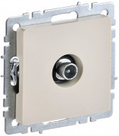 BRITE Розетка TV проходная РТВ10-0-БрКр бежевый , BR-A10-P-K10