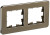 IEK BRITE Рамка 2-местная РУ-2-1-Бр металл латунь RE IEK, BR-M22-M-01-K49
