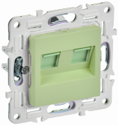 SKANDY Розетка компьютерная двойная RJ45 кат.5E SK-K03G мятный , SK-K20-1-K06