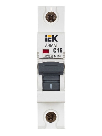 IEK ARMAT Автоматический выключатель M10N 1P C 16А IEK, AR-M10N-1-C016