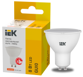 Лампа светодиодная ALFA PAR16 софит 8Вт 230В 3000К GU10 (6шт) IEK, LLA-PAR16-8-230-3-GU10-6