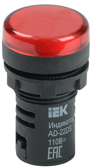 IEK Лампа AD22DS(LED)матрица d=22мм красный 36В AC/DC IEK, BLS10-ADDS-036-K04