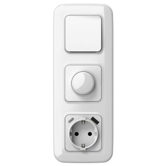 IEK FLITE Розетка 1-местная с заземлением с защитными шторками 16А с USB A+C 20Вт РСЮшс11-0-ФлБ белый IEK, FI-R14-16-U22-020-K01