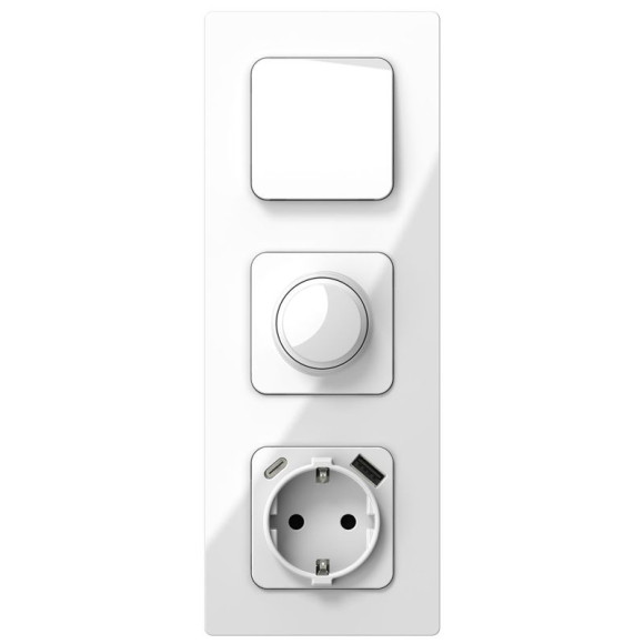 IEK FLITE Розетка 1-местная с заземлением с защитными шторками 16А с USB A+C 20Вт РСЮшс11-0-ФлБ белый IEK, FI-R14-16-U22-020-K01