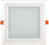 LIGHTING Светильник светодиодный ДВО 1625 со стеклом квадрат 18Вт 4000К IP20 IEK, LDVO0-1625-18-4000-K01