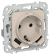 IEK FLITE Розетка 1-местная с заземлением с защитными шторками 16А с USB A+A 3,1А РСЮша11-0-ФлЛ льняной IEK, FI-R14-16-U21-D31-K88