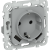 FLITE Розетка 1-местная с заземлением с защитными шторками 16А с USB A+A 3,1А безвинтовое крепление РСЮша11-1-ФлС серый IEK, FI-R14-16-1-U21-D31-K03