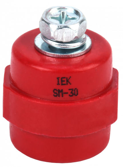 IEK Изолятор SM30 (М8) силовой с болтом IEK, YIS11-30-08-B