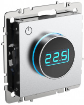 BRITE Термостат электронный с индикацией ТС10-1-БрА алюминий IEK, BR-RT11-K47