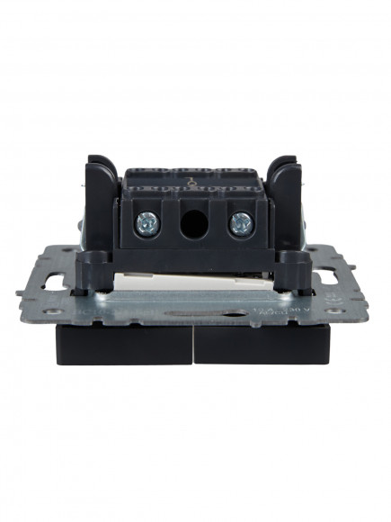 IEK BRITE Выключатель 2-клавишный с индикацией 10А ВС10-2-1-БрГ графит , BR-V20-1-10-K53