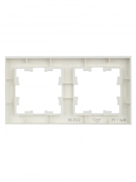 IEK BRITE Рамка 2-местная РУ-2-БрЖ жемчуг , BR-M22-K36