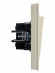 IEK BRITE Выключатель 1-клавишный 10А в сборе ВСР10-1-0-БрКр бежевый , BR-V10-0-10-K10-F