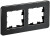 IEK BRITE Рамка 2-местная РУ-2-1-Бр металл черный RE AL IEK, BR-M22-M-21-K02