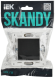 IEK SKANDY Выключатель 1-клавишный кнопочный 10А SK-V14Bl черный , SK-V17-0-10-K02