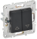 IEK SKANDY Выключатель жалюзи 10А SK-V12Bl черный , SK-V15-0-10-K02