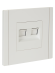 IEK FORTE&PIANO Розетка компьютерная двойная RJ45 кат.6 FP234 белый , FP-K20-2-K01