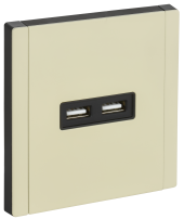 FORTE&PIANO Розетка USB A+A 3,1А FP849M металл серый сланец IEK, FP-U21-D31-M-K41