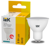Лампа светодиодная ALFA PAR16 софит 8Вт 230В 4000К GU10 (6шт) IEK, LLA-PAR16-8-230-4-GU10-6