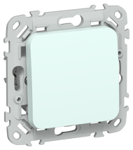 FLITE Выключатель 1-клавишный 10А ВС11-1-0-ФлХЛ холодный лед IEK, FI-V10-0-10-1-K94