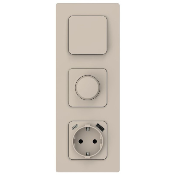 IEK FLITE Светорегулятор проходной LED 250Вт СС16-5-1-ФлЛ льняной IEK, FI-D22-0250-P-K88