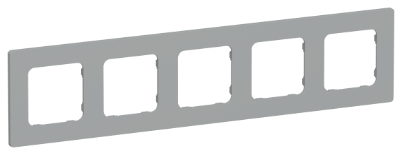 IEK FLITE Рамка 5-местная РУ-5-К-ФлС серый IEK, FI-M52-32-20-K03