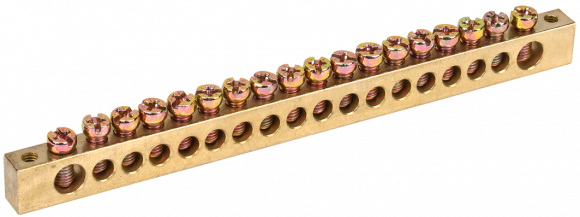 IEK Шина PEN "земля-ноль" 8х12мм 20/2 (20групп/креп по краям) IEK, YNN21-20-100